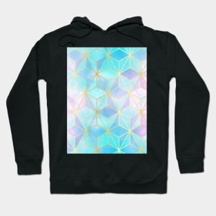 Iridescent & Gold Geometric Pattern Hoodie